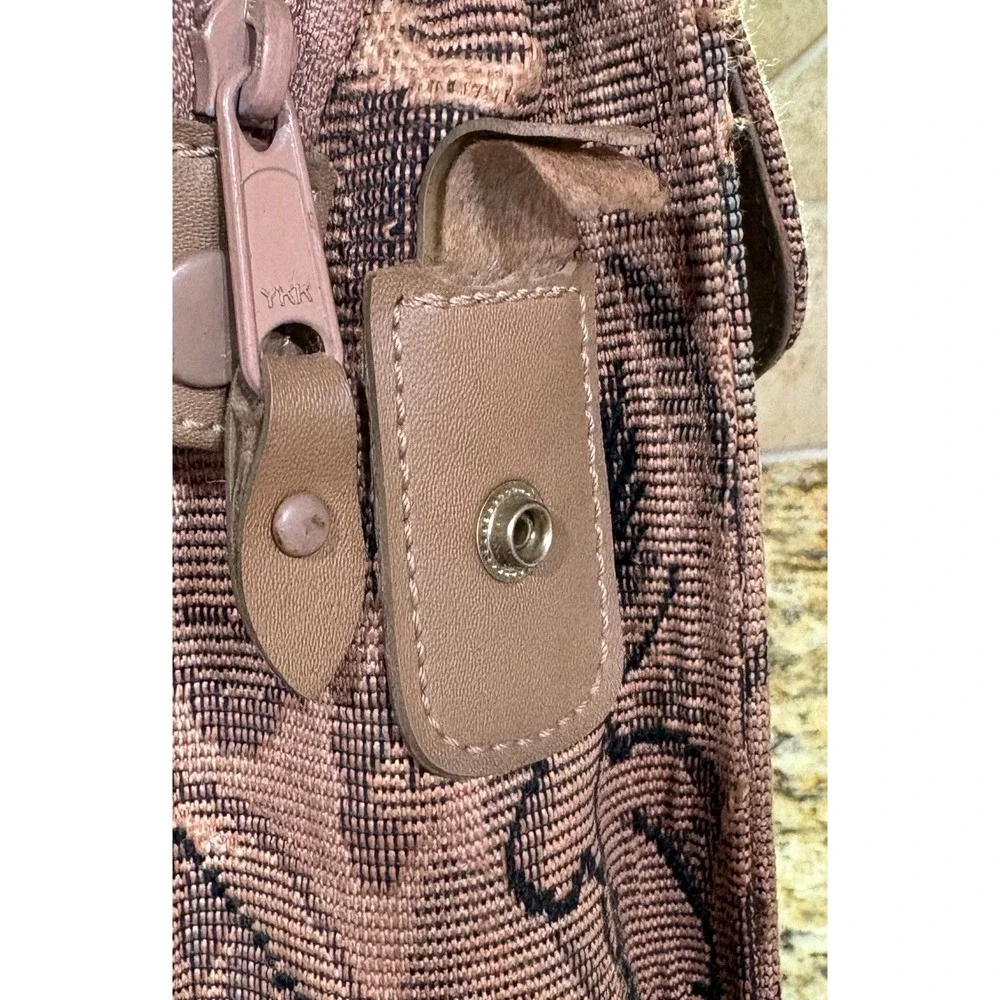 1980s Briefcase Beige Floral Tapestry Carry Case Retro Style - Picture 8 of 11
